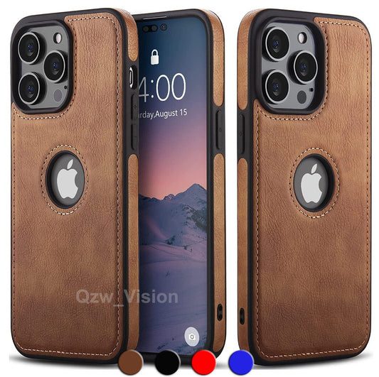 Shockproof Protective Leather Case for Iphone 17 16 15 14 plus 13 12 11 Pro Max